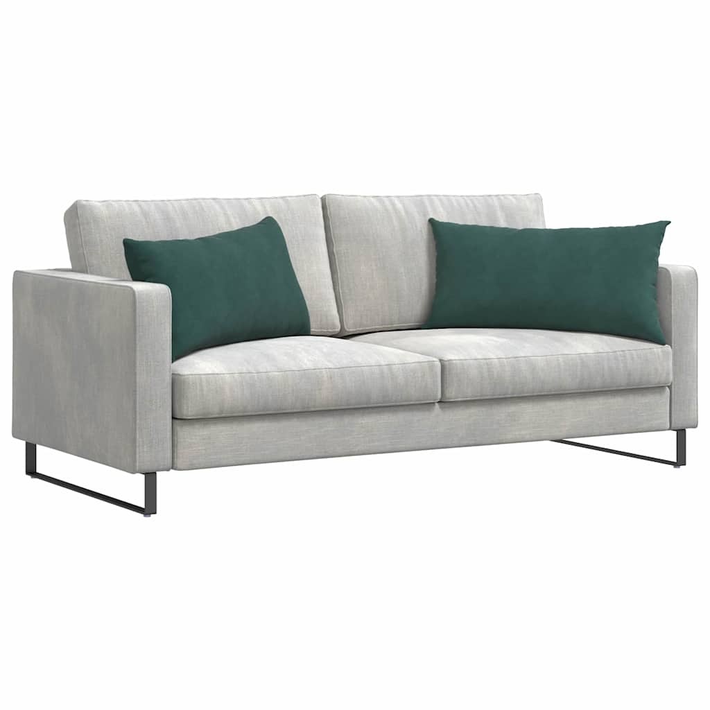 VidaXL Sofa Kussens 2 pcs Donkergroen 80 x 40 cm Katoen Stof