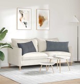 VidaXL Sofa Kussens 2 pcs Donkergrijs 80 x 40 cm Katoen Stof