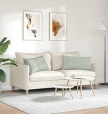 VidaXL Sofa Kussens 2 pcs Lichtgrijs 80 x 40 cm Katoen Stof