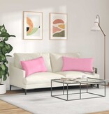 VidaXL Sofa Kussens 2 pcs Roze 80 x 40 cm Stof