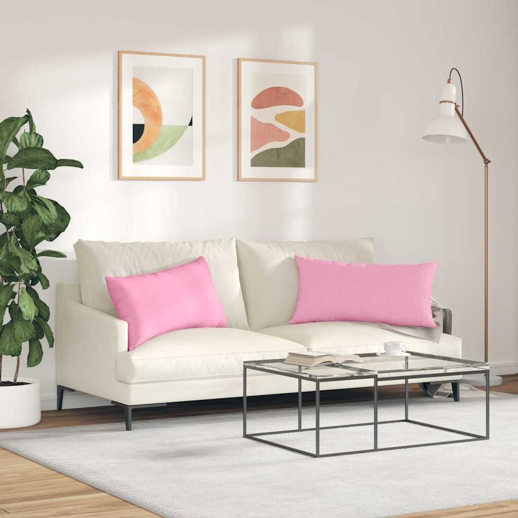 VidaXL Sofa Kussens 2 pcs Roze 80 x 40 cm Stof