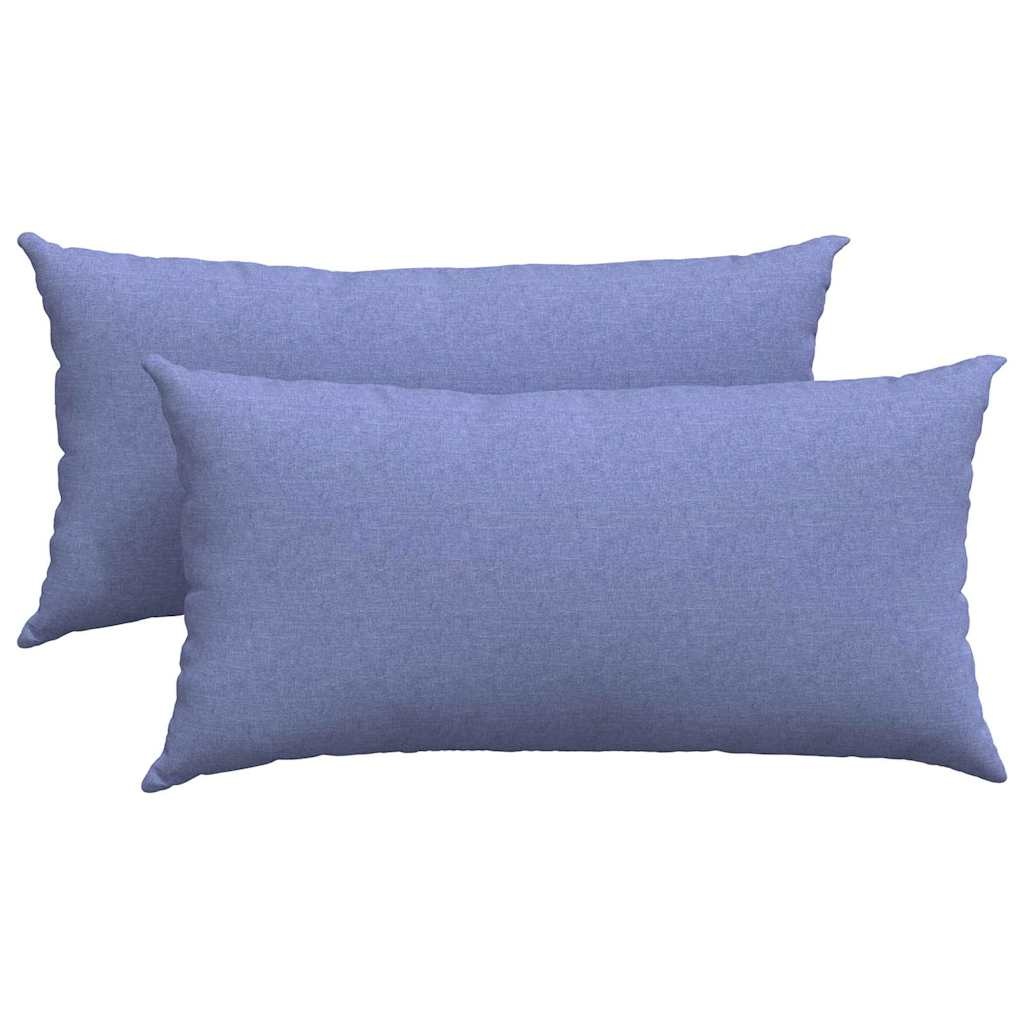 VidaXL Sofa Kussens 2 pcs Blauw 80 x 40 cm Stof