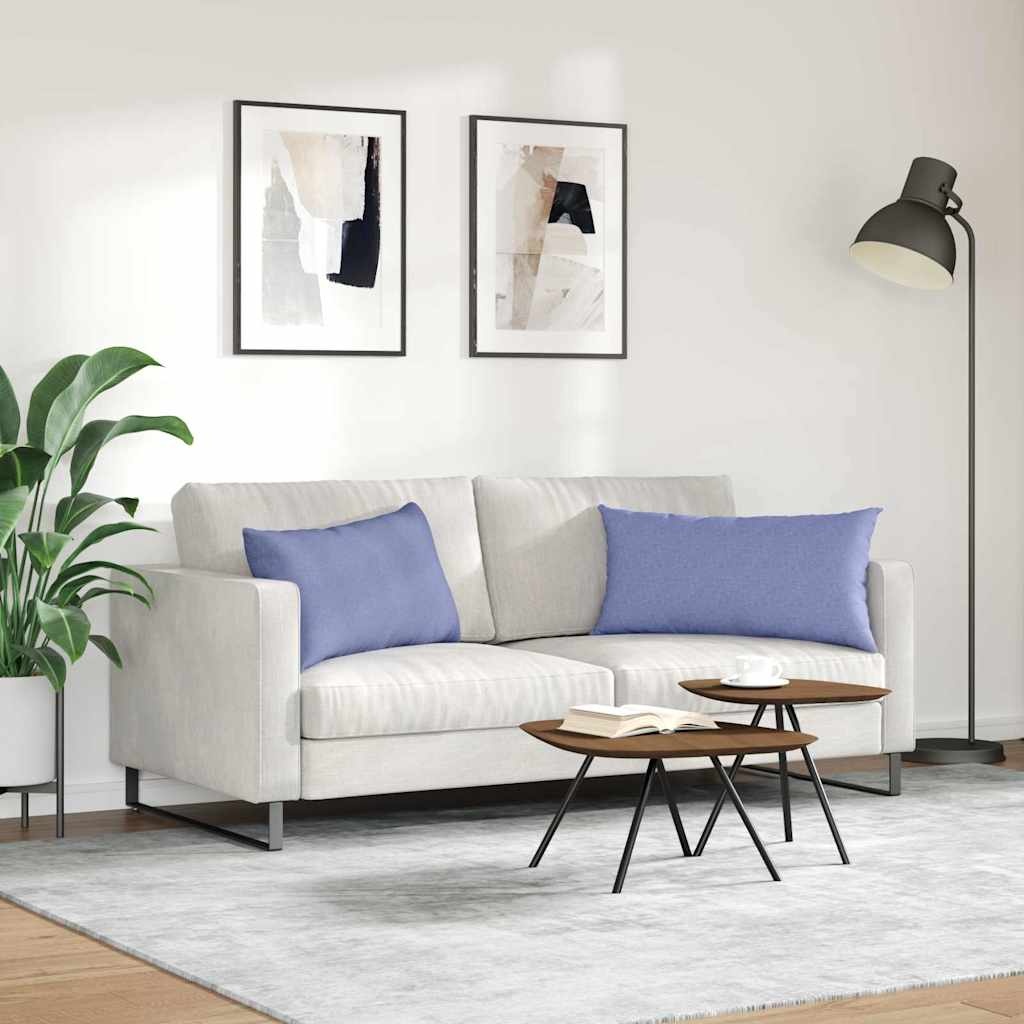 VidaXL Sofa Kussens 2 pcs Blauw 80 x 40 cm Stof