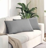 VidaXL Sofa Kussens 2 pcs Grijs 80 x 40 cm Stof