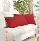 VidaXL Sofa Kussens 2 pcs Rood 80 x 40 cm Stof