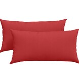VidaXL Sofa Kussens 2 pcs Rood 80 x 40 cm Stof