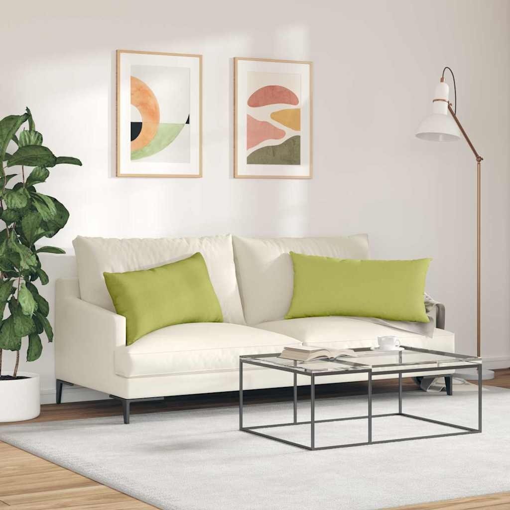 VidaXL Sofa Kussens 2 pcs Lichtgroen 80 x 40 cm Stof