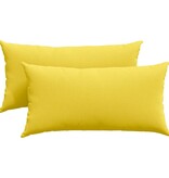 VidaXL Sofa Kussens 2 pcs Lichtgeel 80 x 40 cm Stof