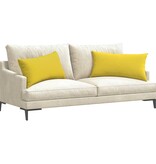 VidaXL Sofa Kussens 2 pcs Lichtgeel 80 x 40 cm Stof