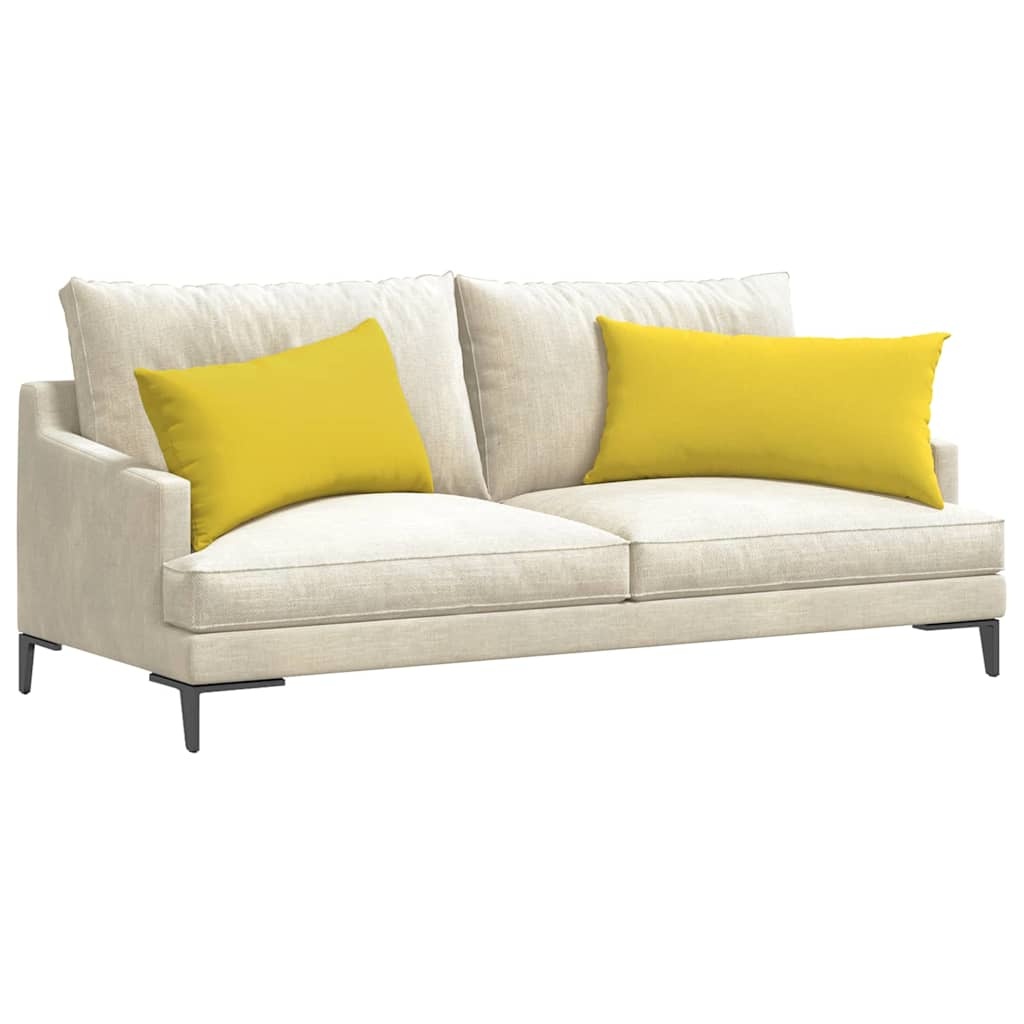 VidaXL Sofa Kussens 2 pcs Lichtgeel 80 x 40 cm Stof