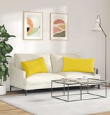 VidaXL Sofa Kussens 2 pcs Lichtgeel 80 x 40 cm Stof