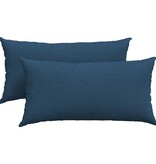 VidaXL Sofa Kussens 2 pcs Blauw 80 x 40 cm Stof