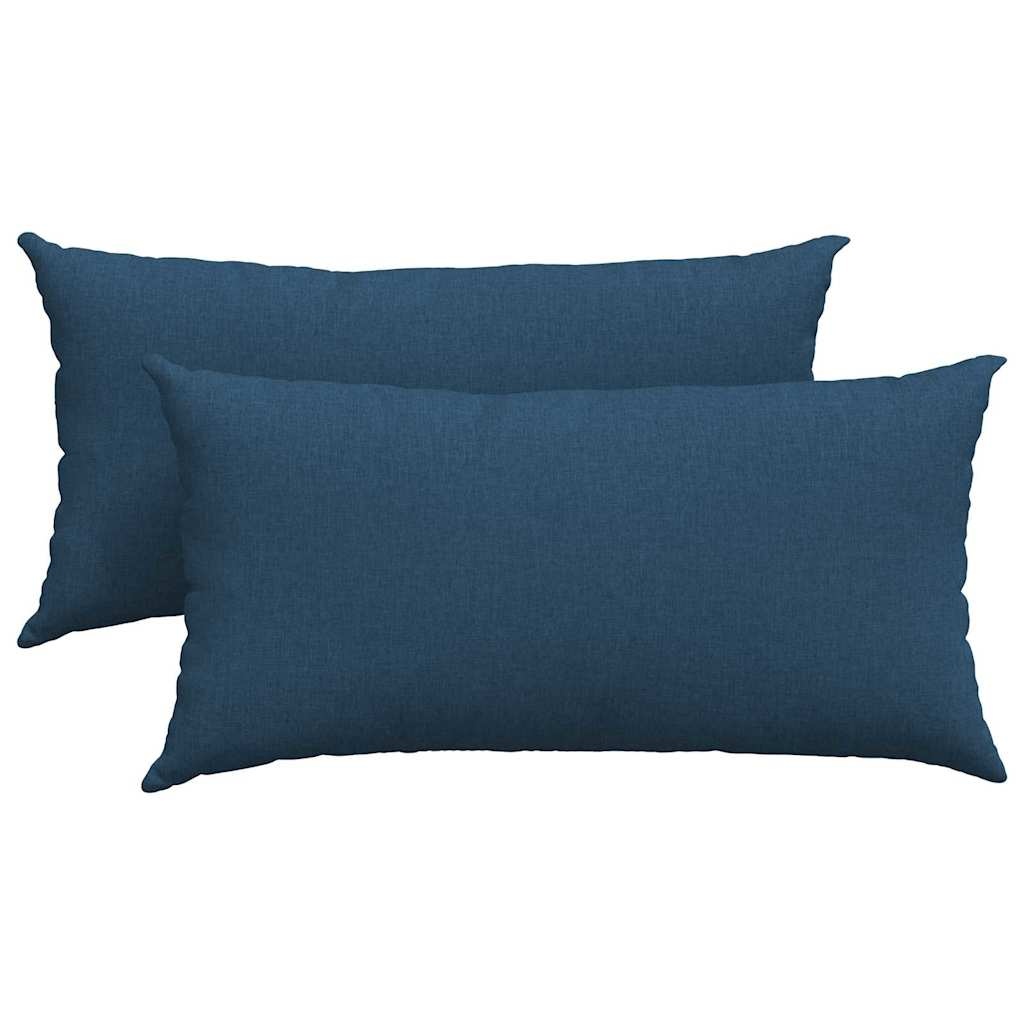 VidaXL Sofa Kussens 2 pcs Blauw 80 x 40 cm Stof