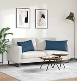 VidaXL Sofa Kussens 2 pcs Blauw 80 x 40 cm Stof