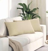 VidaXL Sofa Kussens 2 pcs Crème 80 x 40 cm Stof