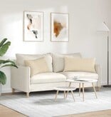 VidaXL Sofa Kussens 2 pcs Crème 80 x 40 cm Stof