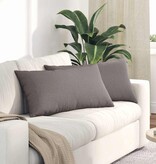 VidaXL Sofa Kussens 2 pcs Taupe 80 x 40 cm Stof