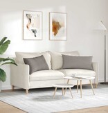 VidaXL Sofa Kussens 2 pcs Taupe 80 x 40 cm Stof