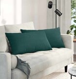 VidaXL Sofa Kussens 2 pcs Donkergroen 80 x 40 cm Stof