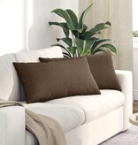 VidaXL Sofa Kussens 2 pcs Bruin 80 x 40 cm Stof
