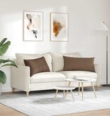 VidaXL Sofa Kussens 2 pcs Bruin 80 x 40 cm Stof