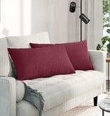 VidaXL Sofa Kussens 2 pcs Wijnrood 80 x 40 cm Stof
