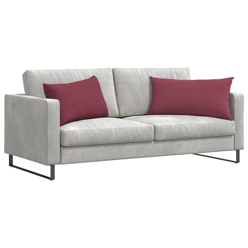 VidaXL Sofa Kussens 2 pcs Wijnrood 80 x 40 cm Stof