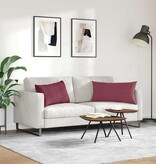 VidaXL Sofa Kussens 2 pcs Wijnrood 80 x 40 cm Stof