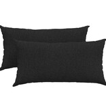 VidaXL Sofa Kussens 2 pcs Zwart 80 x 40 cm Stof