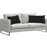 VidaXL Sofa Kussens 2 pcs Zwart 80 x 40 cm Stof