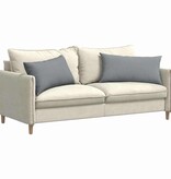 VidaXL Sofa Kussens 2 pcs Lichtgrijs 80 x 40 cm Stof