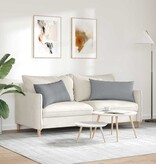 VidaXL Sofa Kussens 2 pcs Lichtgrijs 80 x 40 cm Stof