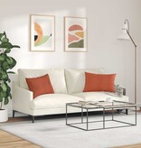 VidaXL Sofa Kussens 2 pcs Rood-oranje 60 x 40 cm Katoen Stof