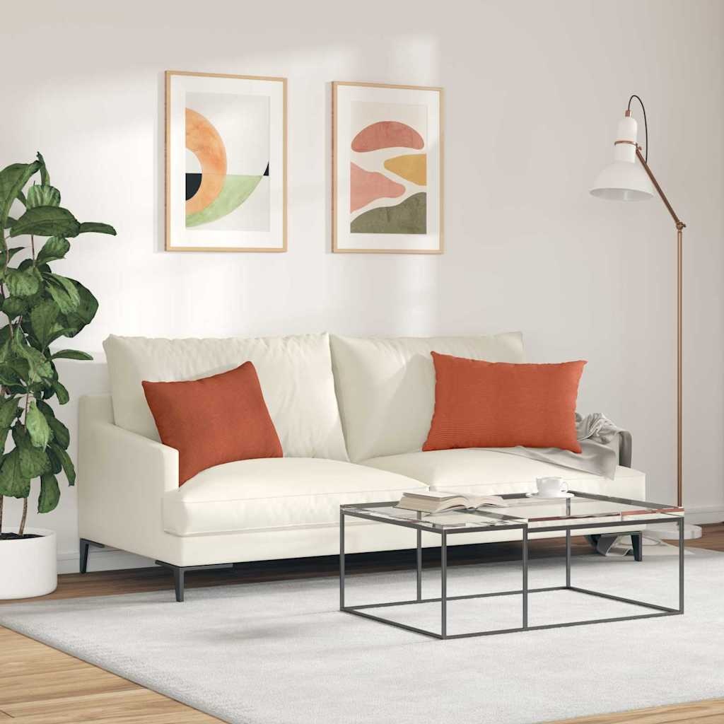 VidaXL Sofa Kussens 2 pcs Rood-oranje 60 x 40 cm Katoen Stof