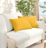 VidaXL Sofa Kussens 2 pcs Lichtgeel 60 x 40 cm Katoen Stof