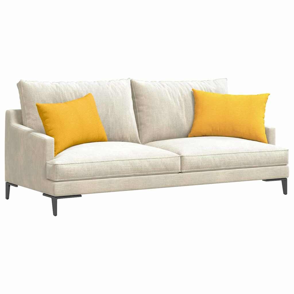 VidaXL Sofa Kussens 2 pcs Lichtgeel 60 x 40 cm Katoen Stof