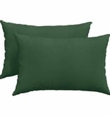 VidaXL Sofa Kussens 2 pcs Donkergroen 60 x 40 cm Katoen Stof