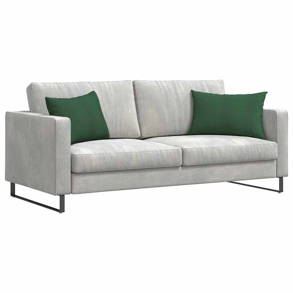 VidaXL Sofa Kussens 2 pcs Donkergroen 60 x 40 cm Katoen Stof