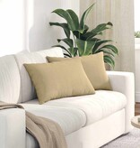 VidaXL Sofa Kussens 2 pcs Grijs groen 60 x 40 cm Katoen Stof