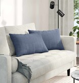VidaXL Sofa Kussens 2 pcs Blauw 60 x 40 cm Katoen Stof