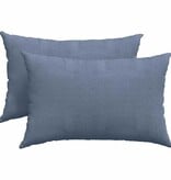 VidaXL Sofa Kussens 2 pcs Blauw 60 x 40 cm Katoen Stof