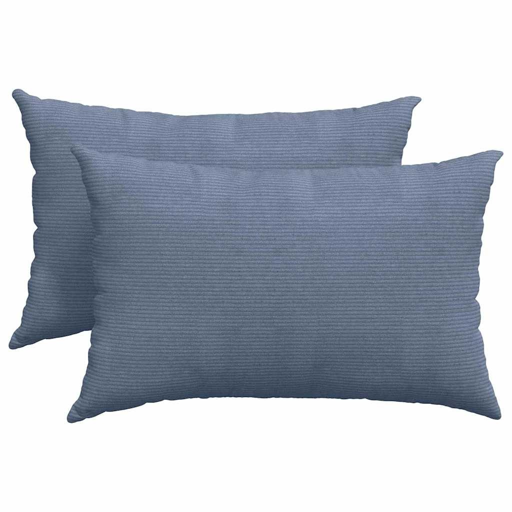 VidaXL Sofa Kussens 2 pcs Blauw 60 x 40 cm Katoen Stof