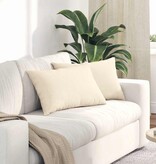 VidaXL Sofa Kussens 2 pcs Crème 60 x 40 cm Katoen Stof