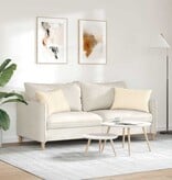 VidaXL Sofa Kussens 2 pcs Crème 60 x 40 cm Katoen Stof