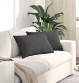 VidaXL Sofa Kussens 2 pcs Donkergrijs 60 x 40 cm Katoen Stof