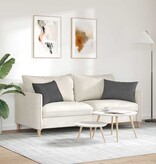 VidaXL Sofa Kussens 2 pcs Donkergrijs 60 x 40 cm Katoen Stof