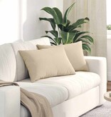 VidaXL Sofa Kussens 2 pcs Crème 60 x 40 cm Stof