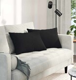 VidaXL Sofa Kussens 2 pcs Zwart 60 x 40 cm Stof