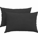 VidaXL Sofa Kussens 2 pcs Zwart 60 x 40 cm Stof