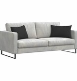 VidaXL Sofa Kussens 2 pcs Zwart 60 x 40 cm Stof